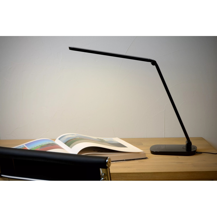 Lucide 24656/10/30 - LED stolná lampa VARIO LED LED/8W/230V čierna