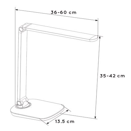 Lucide 24656/10/30 - LED Stmievateľná stolná lampa VARIO LED LED/8W/230V čierna