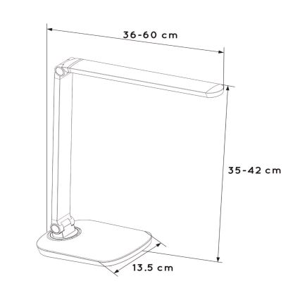Lucide 24656/10/31 - LED Stmievateľná stolná lampa VARIO LED LED/8W/230V
