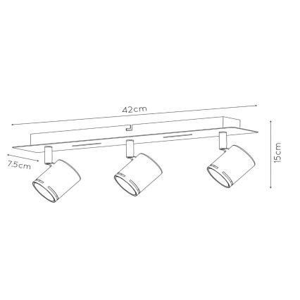 Lucide 26994/15/31 - LED Stmievateľné bodové svietidlo RILOU 3xGU10/5W/230V