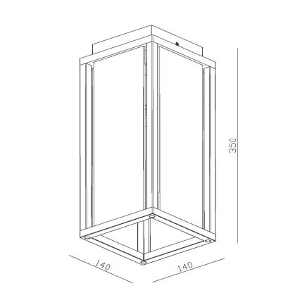 Lucide 27105/01/30 - Vonkajšie nástenné svietidlo LAURENS 1xE27/15W/230V IP54 čierna