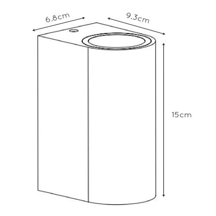 Lucide 27863/02/30 - Vonkajšie nástenné svietidlo BOOGY 2xGU10/5W/230V IP44