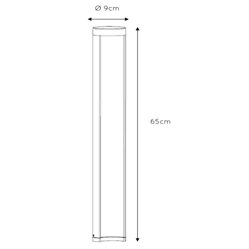 Lucide 27874/65/30 - LED Vonkajšia lampa COMBO LED/9W/230V 65 cm IP54