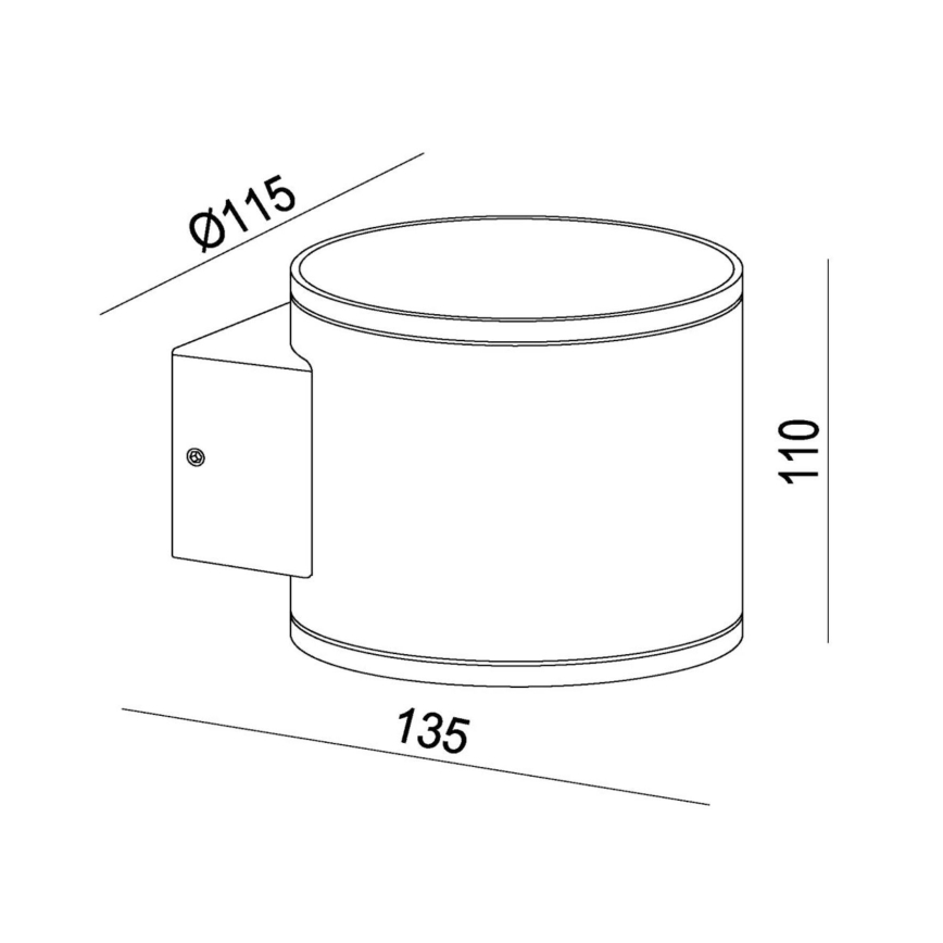 Lucide 28803/01/30 - Vonkajšie nástenné svietidlo OXFORD 1xG9/5W/230V IP54 čierna
