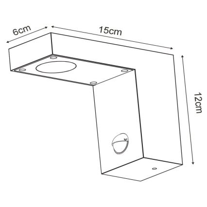 Lucide 28850/24/30 - LED Vonkajšie svietidlo so senzorom TEXAS LED/7W/230V IP54