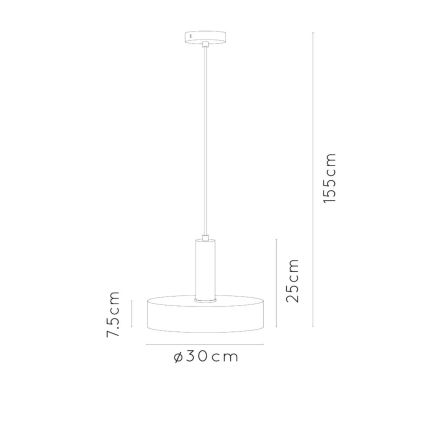 Lucide 30472/30/02 - Luster na lanku GIADA 1xE27/60W/230V