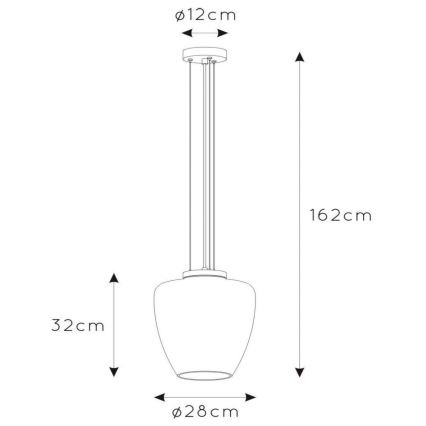 Lucide 30473/28/62 - Luster na lanku FLORIEN 1xE27/60W/230V zlatá