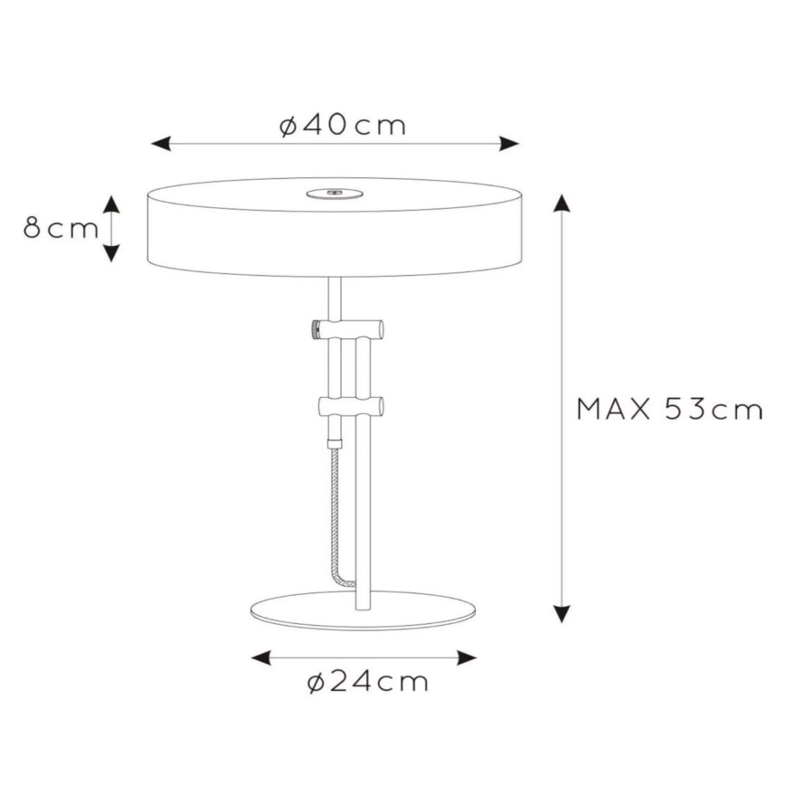 Lucide 30570/02/02 - Stolná lampa GIADA 2xE27/60W/230V