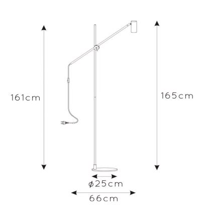 Lucide 30772/01/30 - Stojacia lampa PHILINE 1xGU10/5W/230V