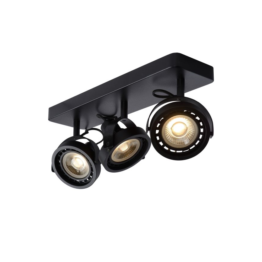 Lucide 31931/36/30 - LED Stmievateľné bodové svietidlo TALA 3xGU10/12W/230V čierna