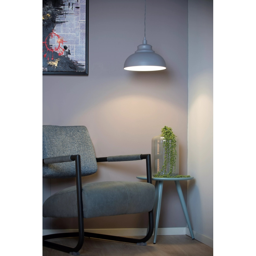 Lucide 34400/29/36 - Závesné svietidlo ISLA 1xE14/40W/230V šedá