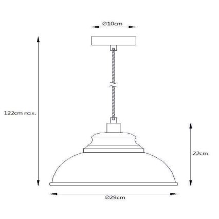 Lucide 34400/29/36 - Závesné svietidlo ISLA 1xE14/40W/230V šedá