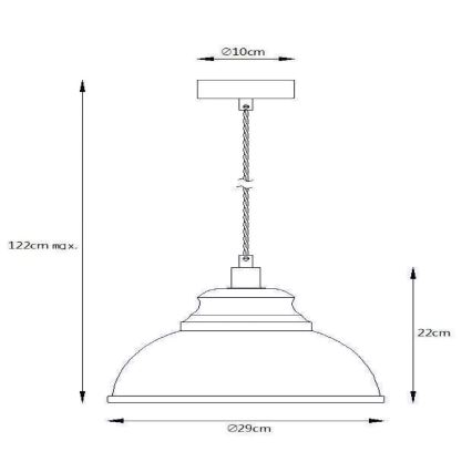 Lucide 34400/29/38 - Závesné svietidlo ISLA 1xE14/40W/230V krémové