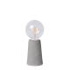 Lucide 34517/04/41 - LED stolná lampa CONCRETE 1xE27/4W/230V šedá