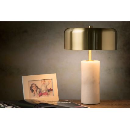 Lucide 34540/03/31 - Stolná lampa MIRASOL 3xG9/7W/230V biela/zlatá