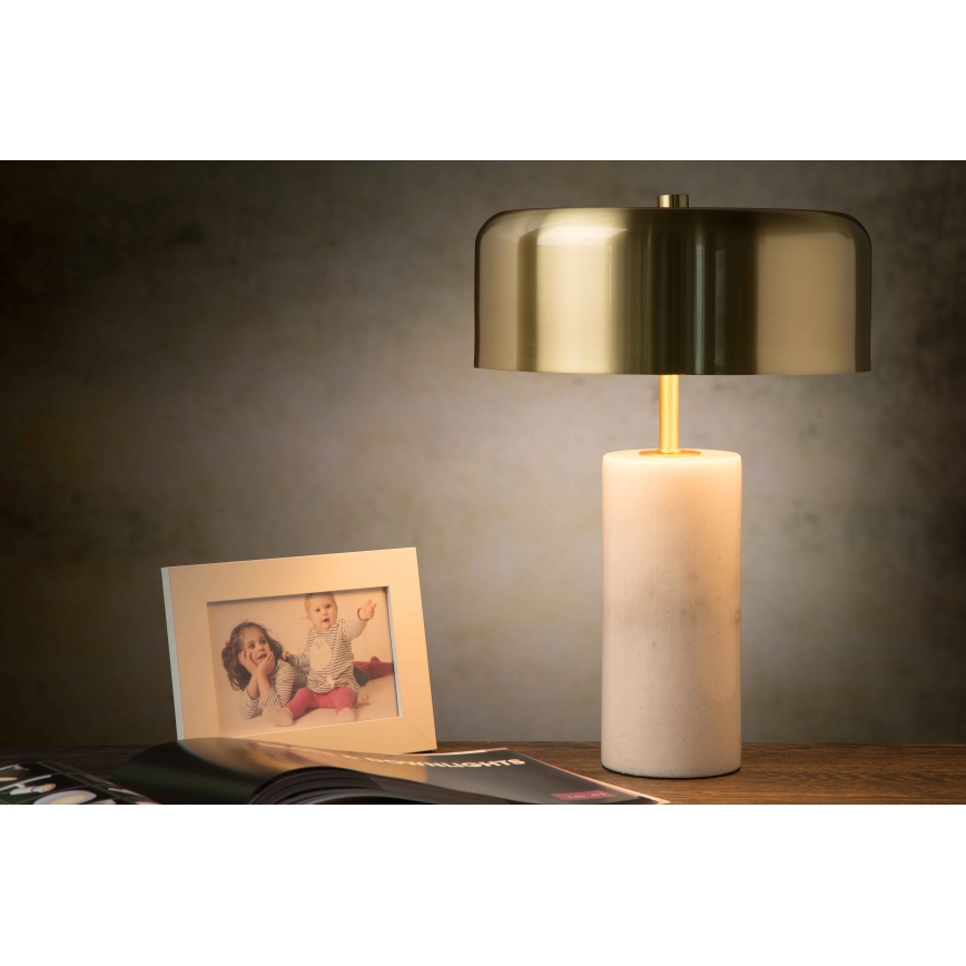 Lucide 34540/03/31 - Stolná lampa MIRASOL 3xG9/7W/230V biela/zlatá