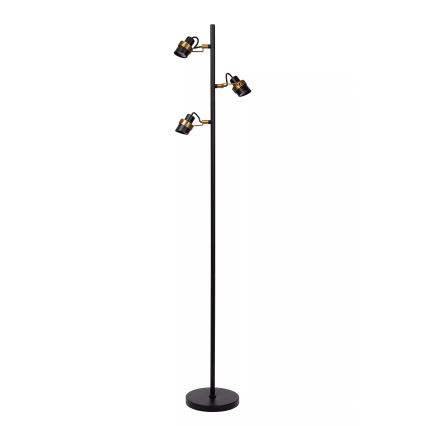 Lucide 34744/03/30 - Stojacia lampa TUNDRAN 3xGU10/5W/230V čierna