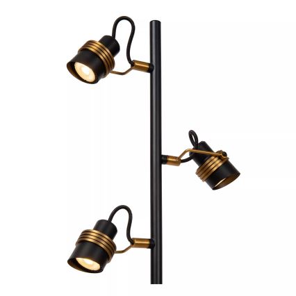 Lucide 34744/03/30 - Stojacia lampa TUNDRAN 3xGU10/5W/230V čierna