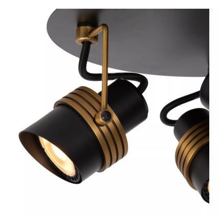 Lucide 34944/13/30 - Bodové svietidlo TUNDRAN 3xGU10/5W/230V čierna