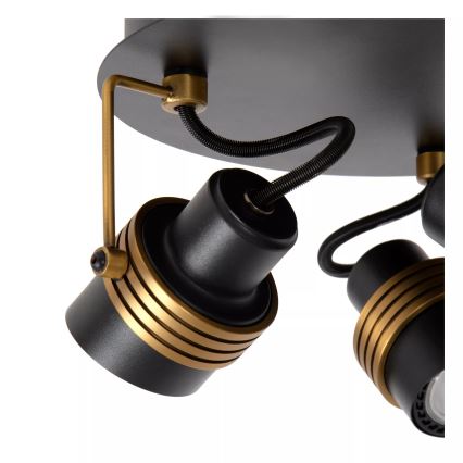 Lucide 34944/13/30 - Bodové svietidlo TUNDRAN 3xGU10/5W/230V čierna