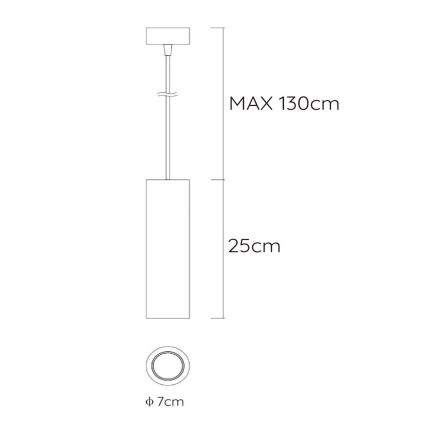 Lucide 35400/25/31 - Závesné svietidlo GIPSY 1xGU10/35W/230V