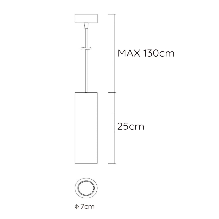Lucide 35400/25/31 - Závesné svietidlo GIPSY 1xGU10/35W/230V