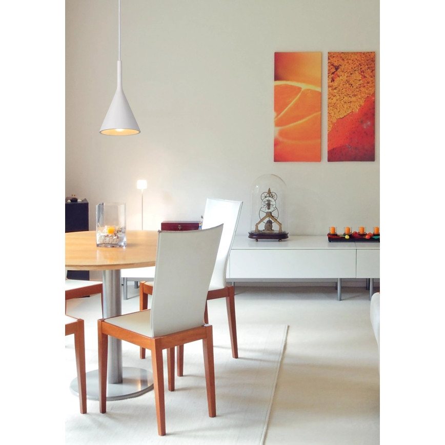 Lucide 35406/16/31 - Závesné svietidlo GIPSY 1xE27/40W/230V biele