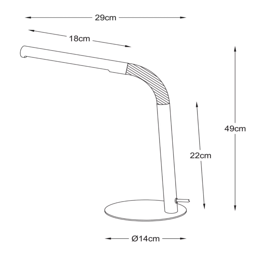 Lucide 36612/03/31 - LED Stolná lampa GILLY LED/5W/230V biela