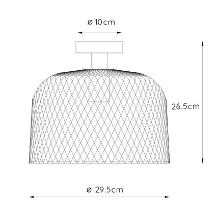 Lucide 43104/30/30 - Prisadený luster MESH 1xE27/60W/230V čierna