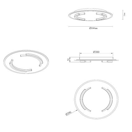 Lucide 44113/30/02 - LED Stropné svietidlo ANDREAS LED/30W/230V zlatá