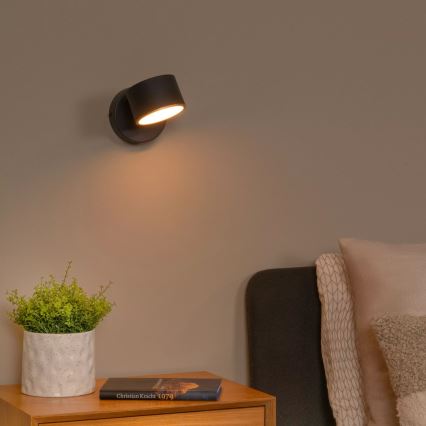 Lucide 44217/08/30 - LED stmievateľné nástenné bodové svietidlo GIAN LED/9W/230V čierna