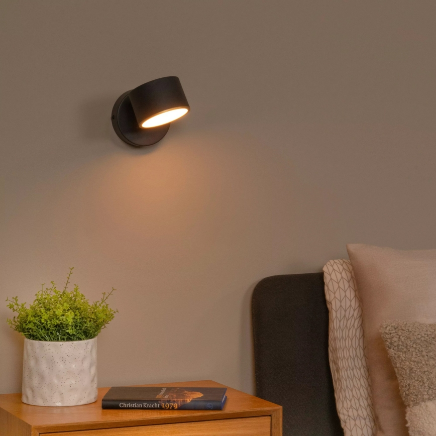 Lucide 44217/08/30 - LED stmievateľné nástenné bodové svietidlo GIAN LED/9W/230V čierna