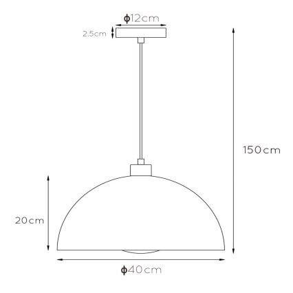 Lucide 45496/01/30 - Luster na lanku SIEMON 1xE27/40W/230V čierna