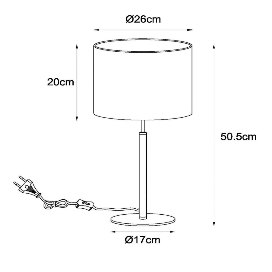 Lucide 45509/81/30 - Stolná lampa MAYA 1xE27/40W/230V čierna