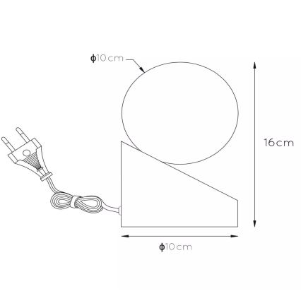 Lucide 45561/01/70 - Stolná lampa LEN 1xG9/33W/230V