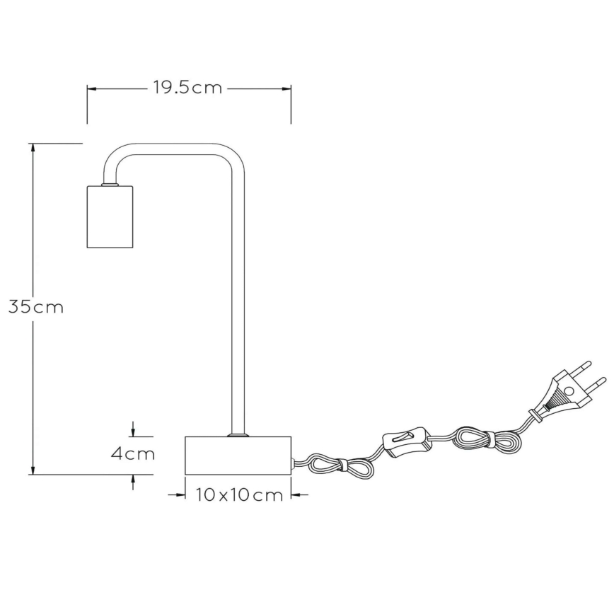 Lucide 45565/01/30 - Stolná lampa LORIN 1xE27/40W/230V čierna