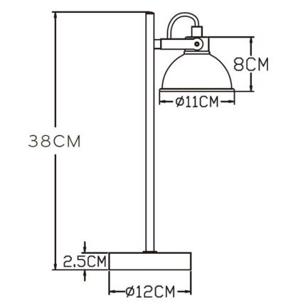 Lucide 45573/01/97 - Stolná lampa DAMIAN 1xGU10/35W/230V hnedá