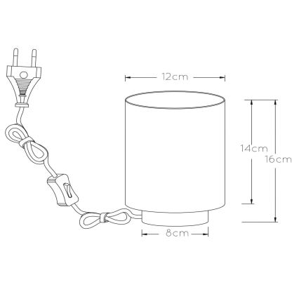 Lucide 45588/01/30 - Stolná lampa SUZY 1xE14/40W/230V čierna