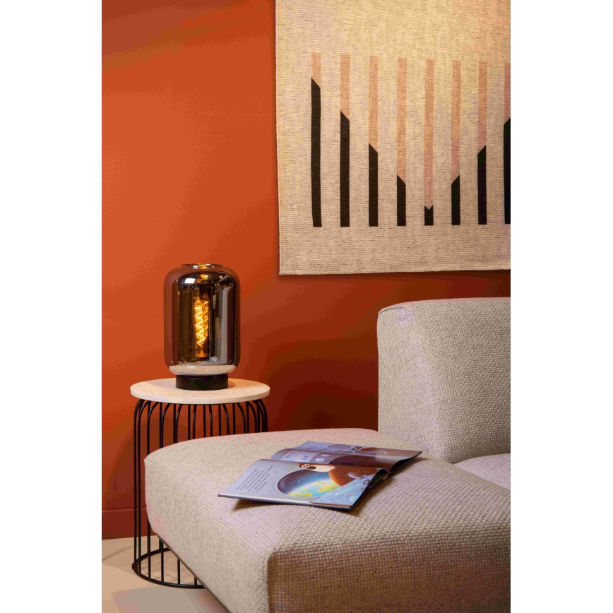 Lucide 45594/01/65 - Stolná lampa JOANET 1xE27/40W/230V čierna