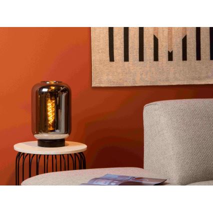 Lucide 45594/01/65 - Stolná lampa JOANET 1xE27/40W/230V čierna
