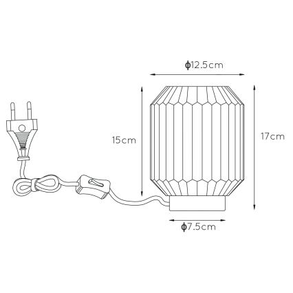 Lucide 45595/01/51 - Stolná lampa SUENO 1xE14/40W/230V