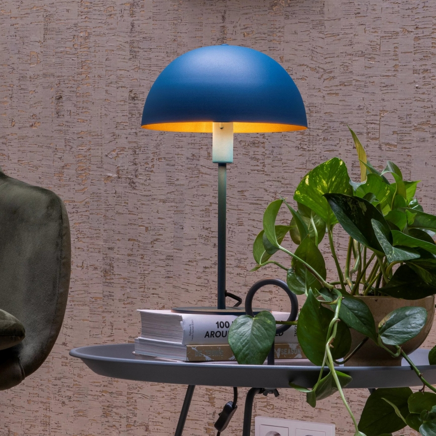 Lucide 45596/01/35 - Stolná lampa SIEMON 1xE14/25W/230V modrá