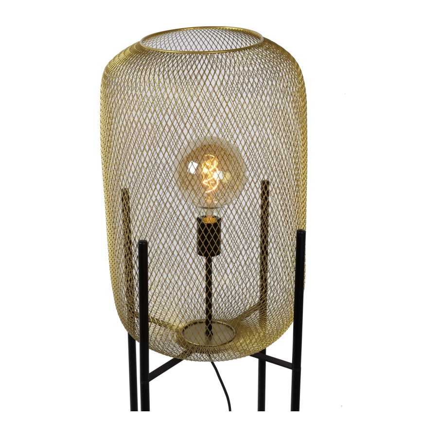 Lucide 45785/01/02 - Stojacia lampa MESH 1xE27/40W/230V mosadz