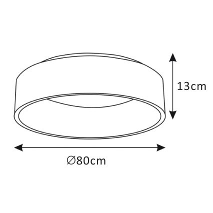 Lucide 46100/80/30 -LED Stmievateľné stropné svietidlo TALOWE LED/80W/230V Ø 80 cm