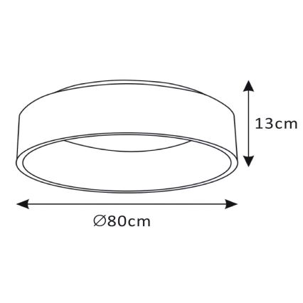 Lucide 46100/80/31 - LED Stmievateľné stropné svietidlo TALOWE LED/80W/230V Ø 80 cm