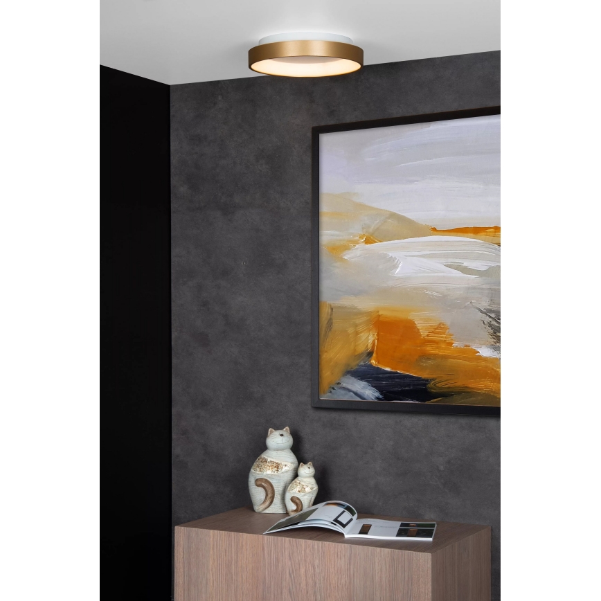 Lucide 46103/20/02 - LED Stmievateľné stropné svietidlo VIDAL LED/20W/230V pr. 28 cm zlatá