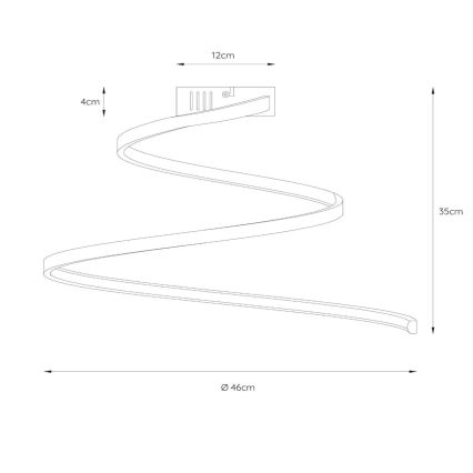 Lucide 46199/25/30 - LED Stmievateľný prisazený luster MAXENCE LED/24W/230V čierna