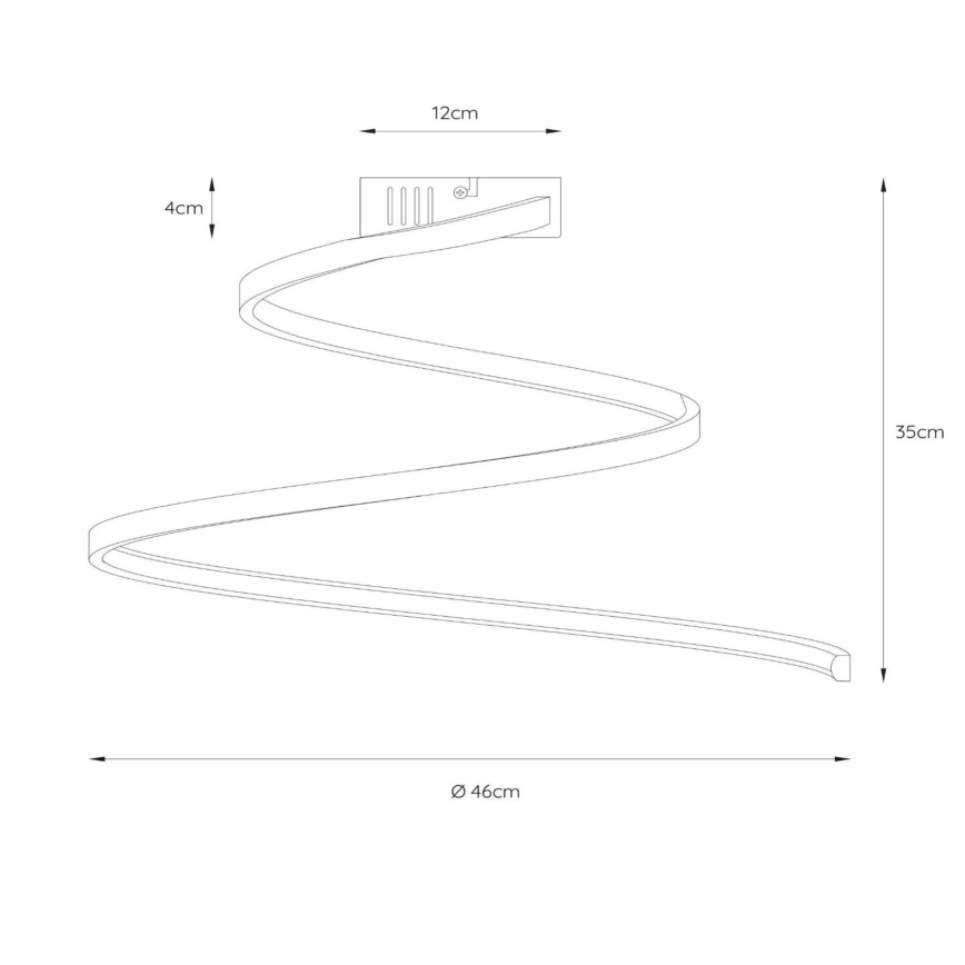 Lucide 46199/25/30 - LED Stmievateľný prisazený luster MAXENCE LED/24W/230V čierna