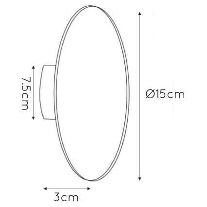 Lucide 46201/06/30 - LED Nástenné svietidlo EKLYPS LED/7W/230V čierna