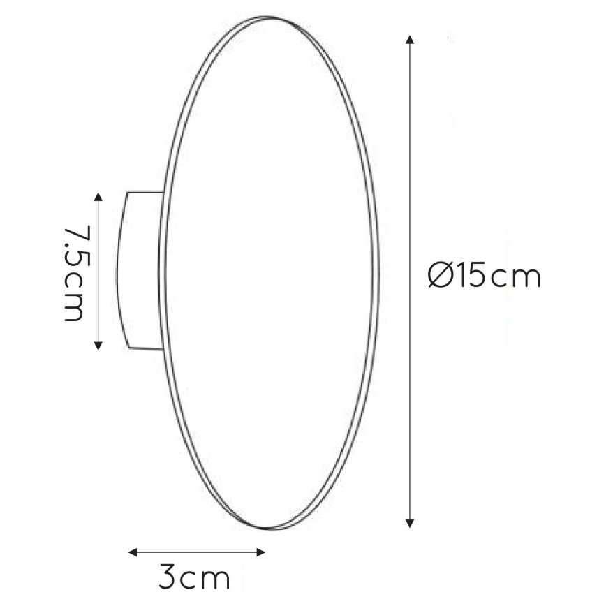 Lucide 46201/06/30 - LED Nástenné svietidlo EKLYPS LED/7W/230V čierna